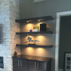 Raw Floating Shelf with Led lights -No STAIN No FINISH