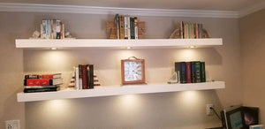 Raw Floating Shelf with Led lights -No STAIN No FINISH