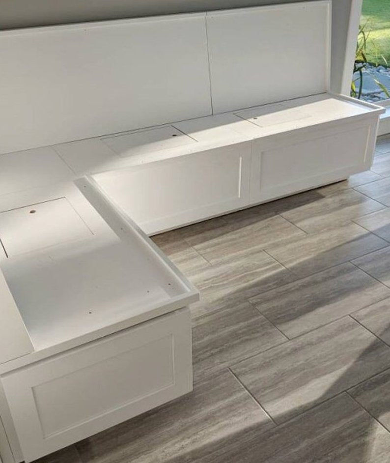 Unfinished Corner Banquette